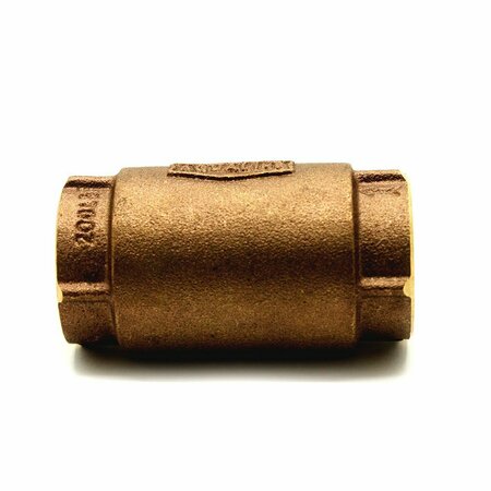 Thrifco Plumbing 1 Inch Threaded Brass Swing Check Valve 6415403